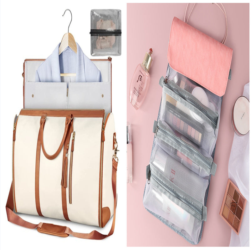 Duffle Bag, Large Capacity Travel Handbag Folding Suit Bag Waterproof Clothes Totes