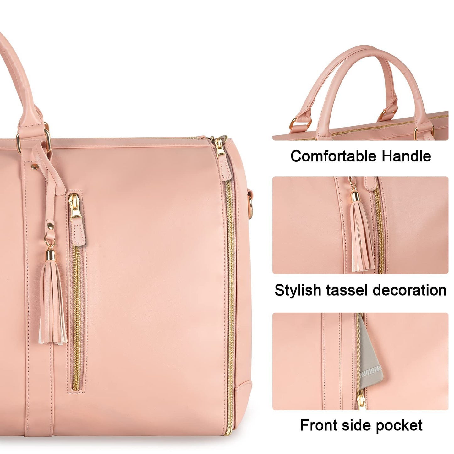 Duffle Bag, Large Capacity Travel Handbag Folding Suit Bag Waterproof Clothes Totes