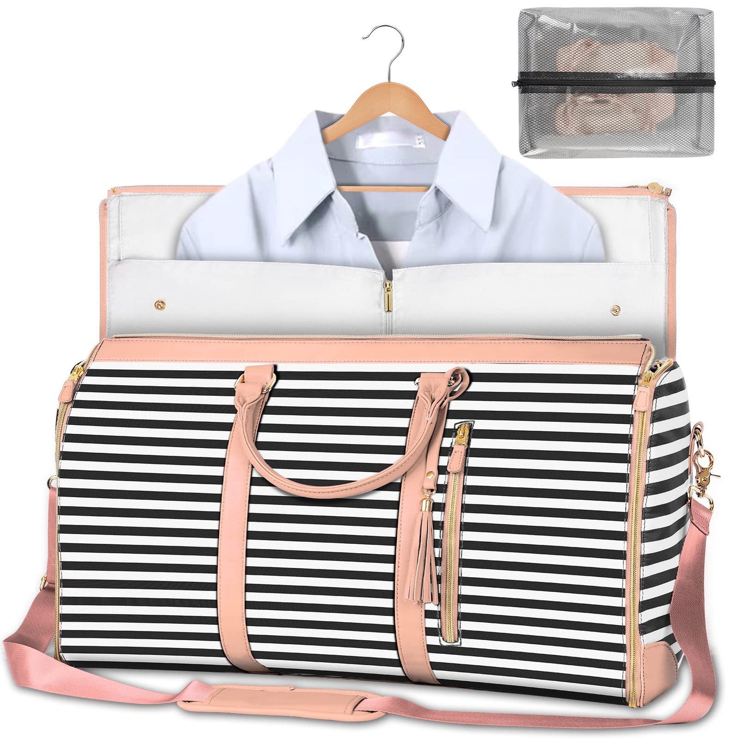 Duffle Bag, Large Capacity Travel Handbag Folding Suit Bag Waterproof Clothes Totes