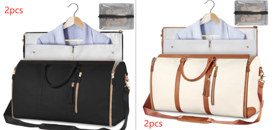 Duffle Bag, Large Capacity Travel Handbag Folding Suit Bag Waterproof Clothes Totes