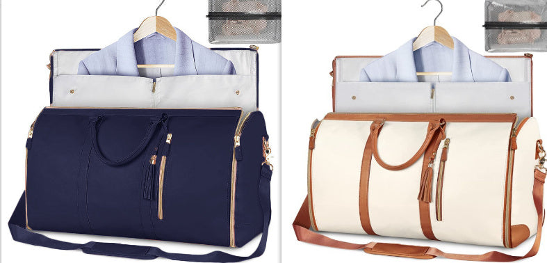 Duffle Bag, Large Capacity Travel Handbag Folding Suit Bag Waterproof Clothes Totes