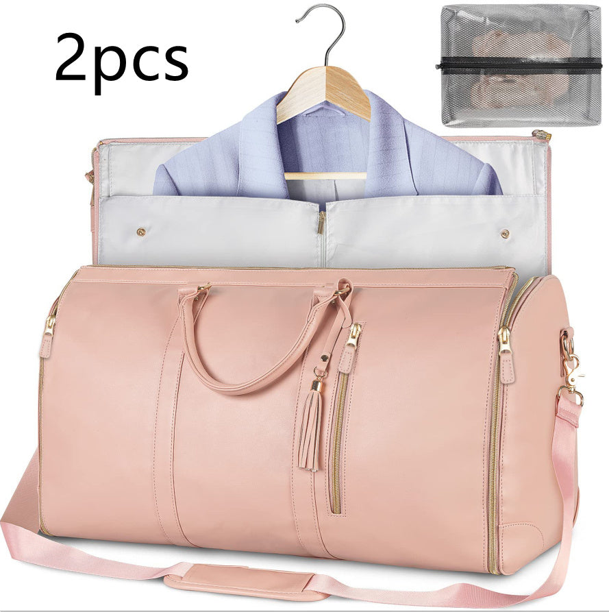 Duffle Bag, Large Capacity Travel Handbag Folding Suit Bag Waterproof Clothes Totes