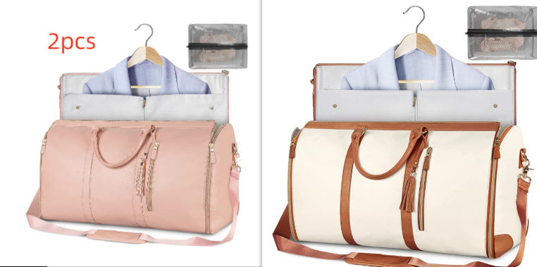 Duffle Bag, Large Capacity Travel Handbag Folding Suit Bag Waterproof Clothes Totes