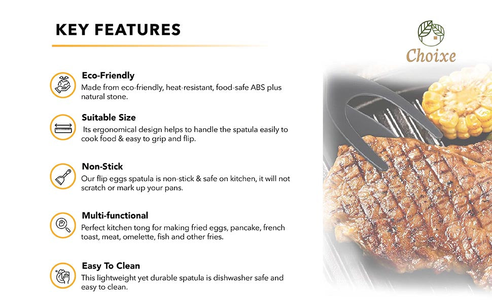 Spatula Tongs Cooking Tool Eco-Friendly Non-Stick