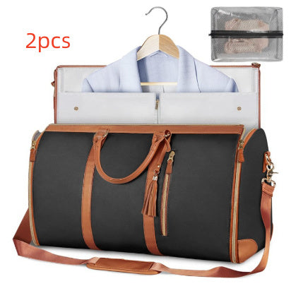 Duffle Bag, Large Capacity Travel Handbag Folding Suit Bag Waterproof Clothes Totes