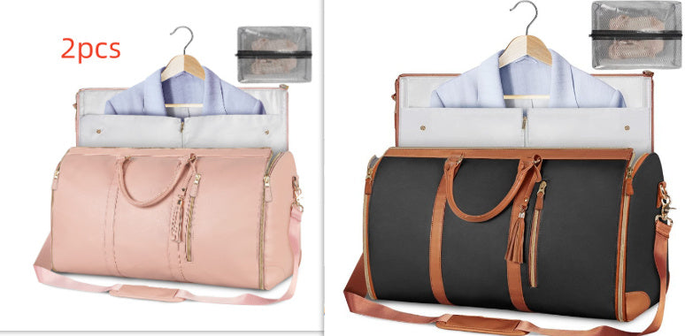 Duffle Bag, Large Capacity Travel Handbag Folding Suit Bag Waterproof Clothes Totes