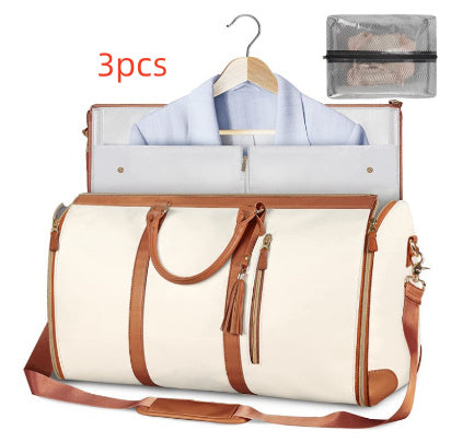 Duffle Bag, Large Capacity Travel Handbag Folding Suit Bag Waterproof Clothes Totes