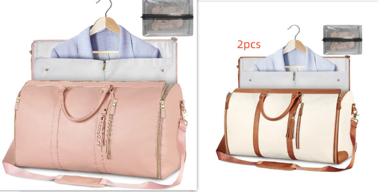 Duffle Bag, Large Capacity Travel Handbag Folding Suit Bag Waterproof Clothes Totes
