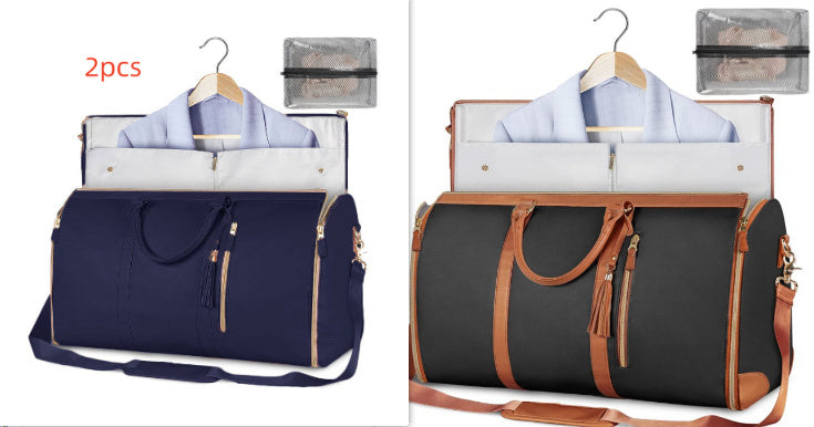 Duffle Bag, Large Capacity Travel Handbag Folding Suit Bag Waterproof Clothes Totes