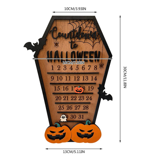 Wooden Halloween Countdown Calendar Decoration