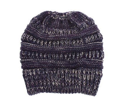 Knitted Wool Ponytail Hat