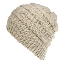 Knitted Wool Ponytail Hat