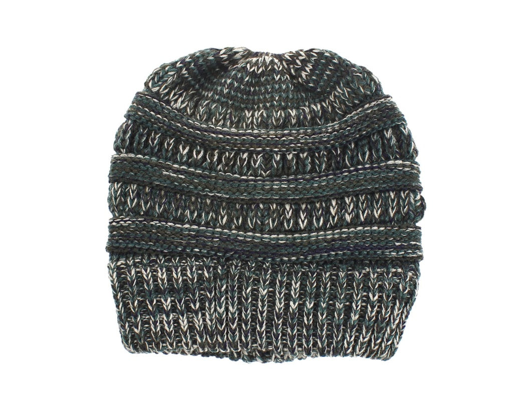 Knitted Wool Ponytail Hat