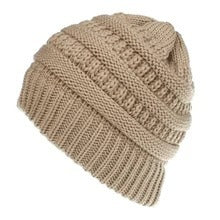 Knitted Wool Ponytail Hat