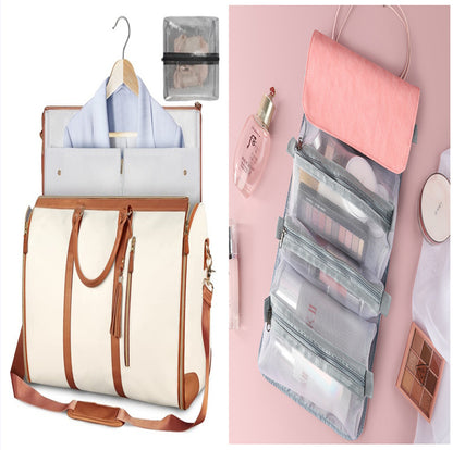 Duffle Bag, Large Capacity Travel Handbag Folding Suit Bag Waterproof Clothes Totes
