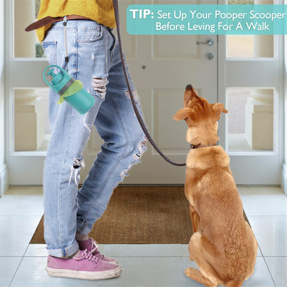 Portable Lightweight Dog Pooper Scooper, Built-in Poop Bag Dispenser, Eight-claw Shovel