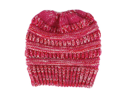 Knitted Wool Ponytail Hat