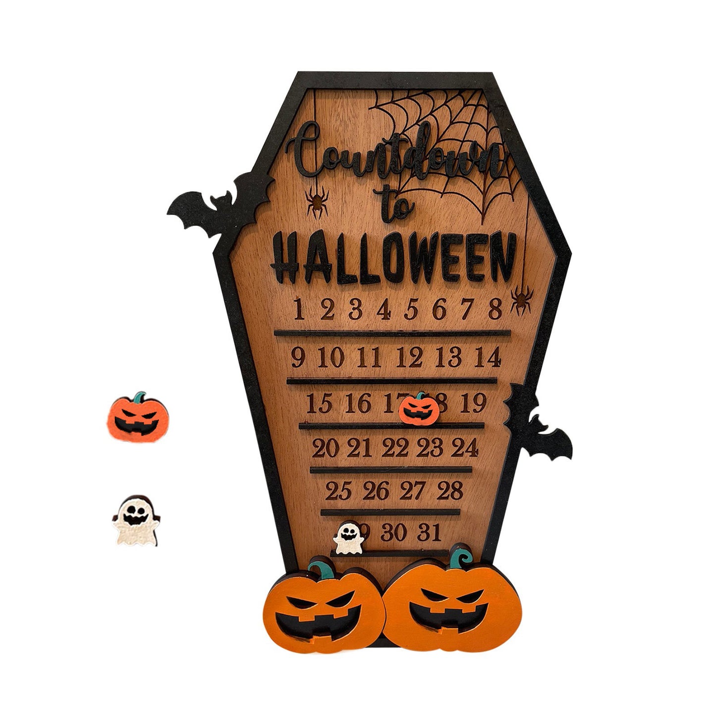 Wooden Halloween Countdown Calendar Decoration