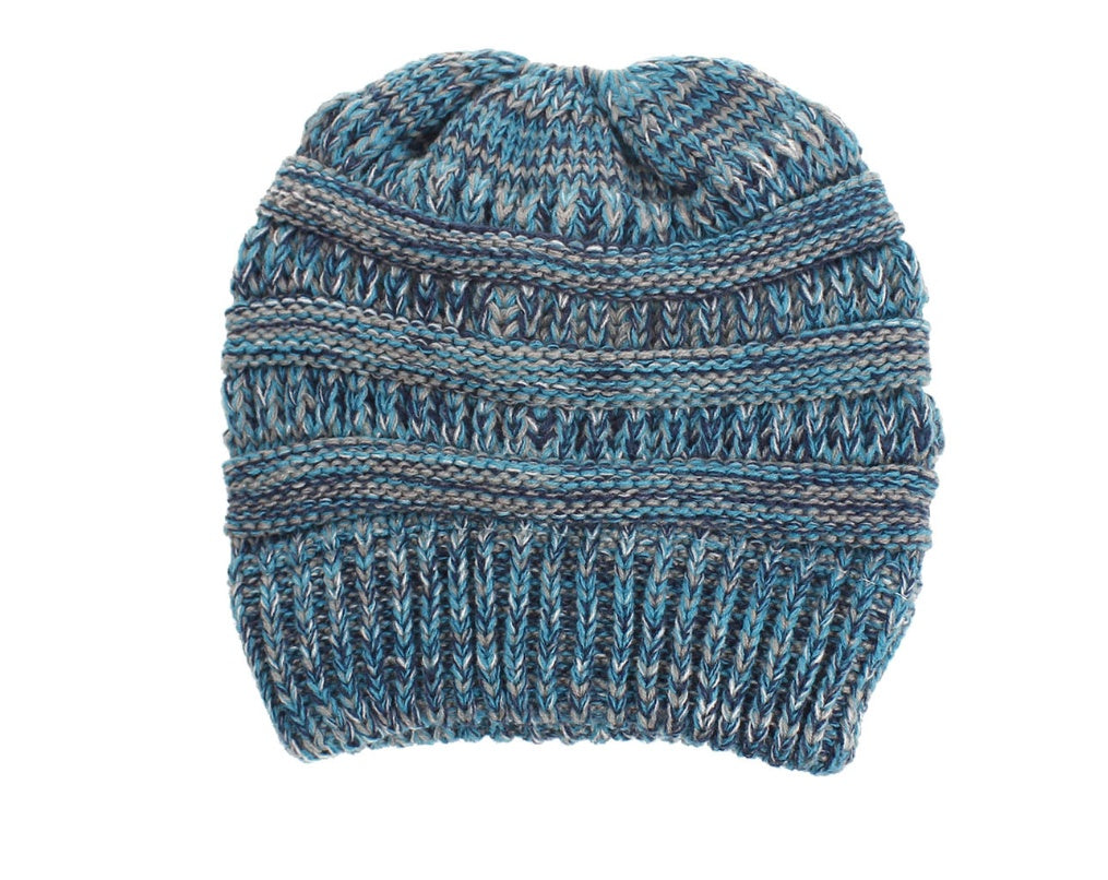 Knitted Wool Ponytail Hat