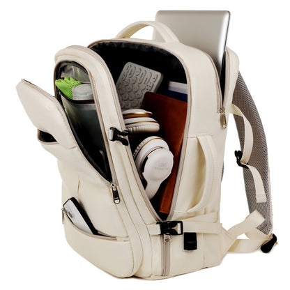 Business Travel Backpack Large Capacity Women Men Multiple Pockets And Zippers Versatile Computer Bags