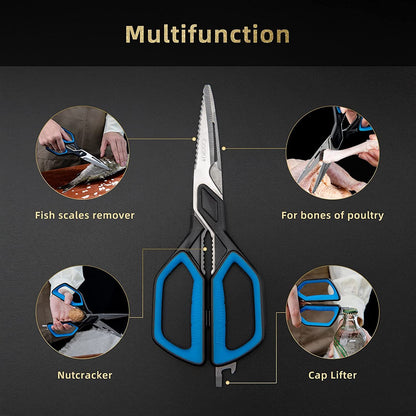 Kitchen Shears Scissors Cookit Heavy Duty Stainless Steel Chef Utility Poultry Fish Meat Vegetables