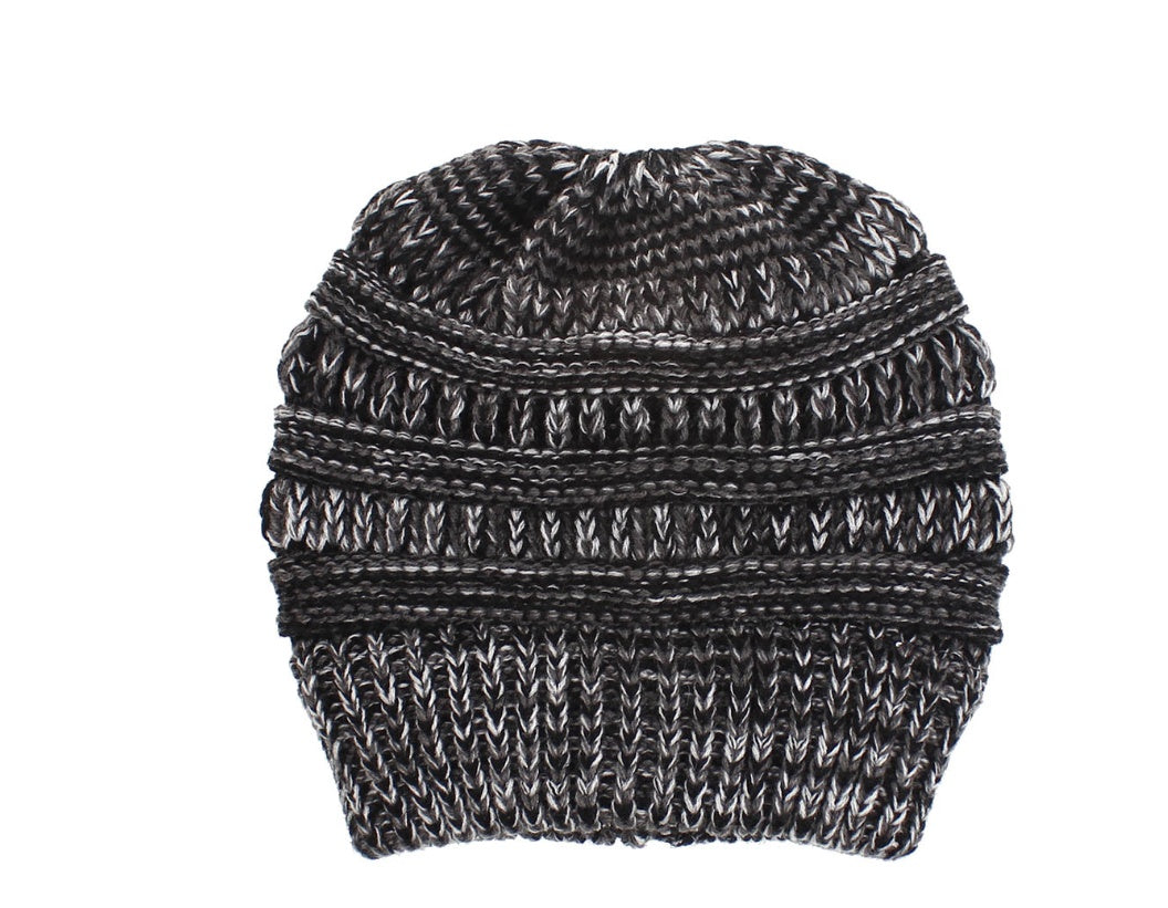Knitted Wool Ponytail Hat