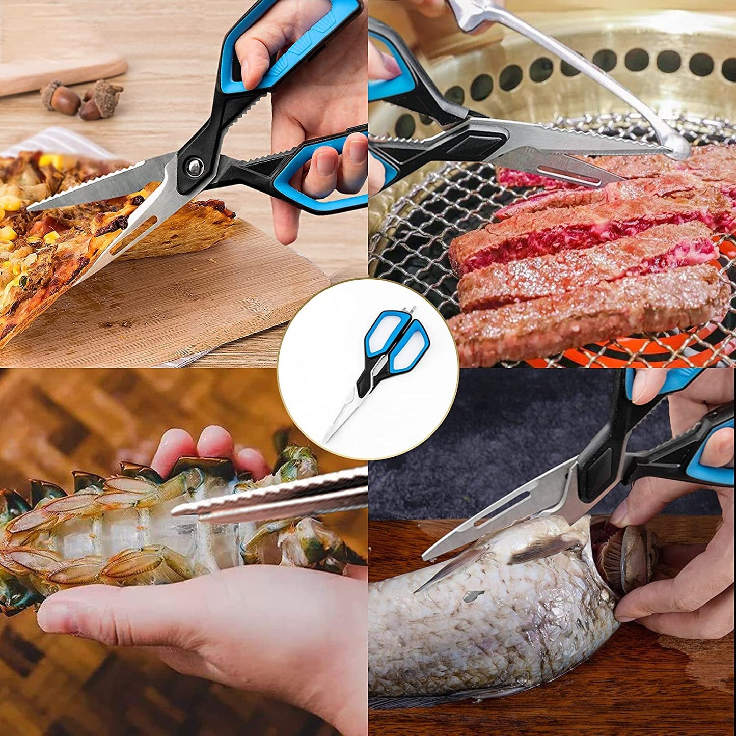 Kitchen Shears Scissors Cookit Heavy Duty Stainless Steel Chef Utility Poultry Fish Meat Vegetables