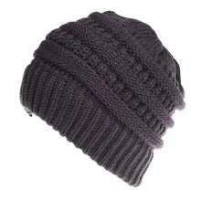 Knitted Wool Ponytail Hat