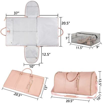 Duffle Bag, Large Capacity Travel Handbag Folding Suit Bag Waterproof Clothes Totes