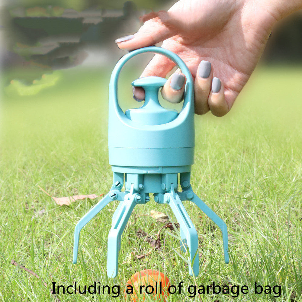 Portable Lightweight Dog Pooper Scooper, Built-in Poop Bag Dispenser, Eight-claw Shovel