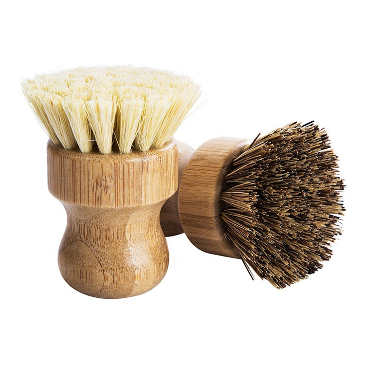 Bamboo Sisal Fiber Dish Brush 100% Natural Eco-Friendly