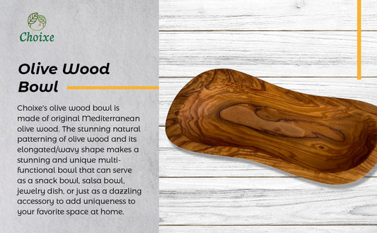 Olive Wood Multi-Functional Bowl Made of Original Mediterranean Olive Wood, Handcrafted, Sustainable