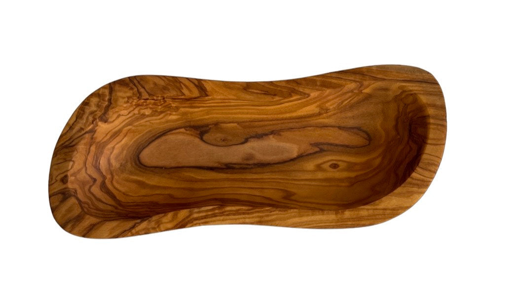 Olive Wood Multi-Functional Bowl Made of Original Mediterranean Olive Wood, Handcrafted, Sustainable