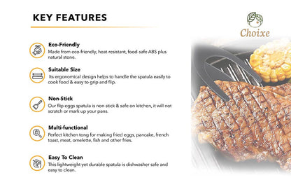 Spatula Tongs Cooking Tool Eco-Friendly Non-Stick