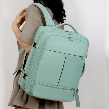 Business Travel Backpack Large Capacity Women Men Multiple Pockets And Zippers Versatile Computer Bags