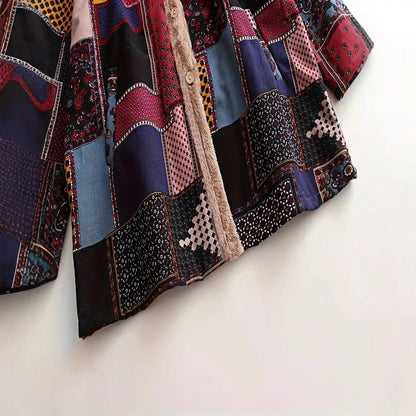 Trendy Patchwork Coat