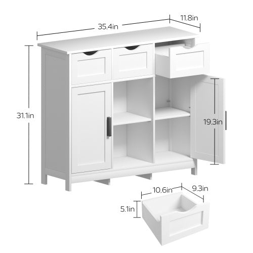 Storage Cabinet Wooden Floor Drawers Shelves Storage, Accent Cabinet For Kitchen Entry