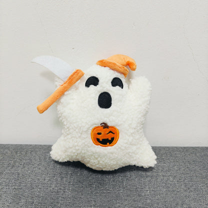 Gus The Ghost With Pumpkin Pillow Halloween Pumpkin Ghosts Doll Plush Throw Pillow Cushion Home Accessories Gifts