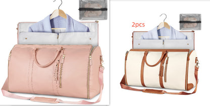 Duffle Bag, Large Capacity Travel Handbag Folding Suit Bag Waterproof Clothes Totes