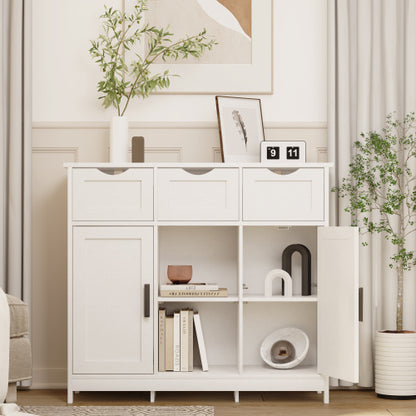 Storage Cabinet Wooden Floor Drawers Shelves Storage, Accent Cabinet For Kitchen Entry