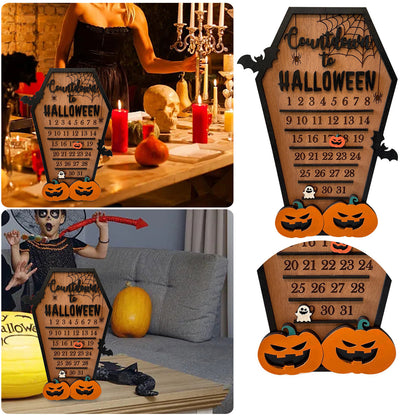Wooden Halloween Countdown Calendar Decoration