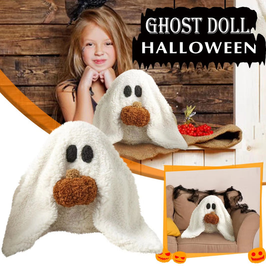 Gus The Ghost With Pumpkin Pillow Halloween Pumpkin Ghosts Doll Plush Throw Pillow Cushion Home Accessories Gifts